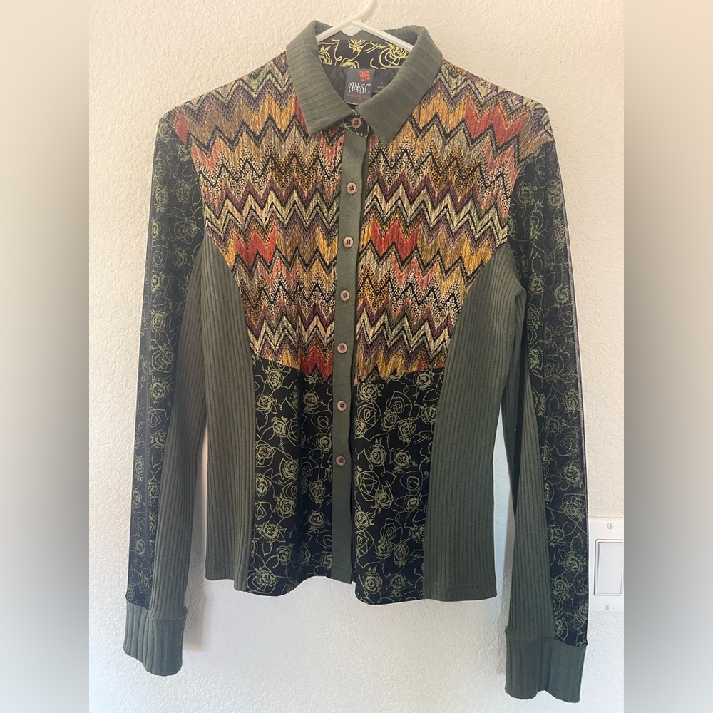 Anac Women’s Multimedia LS Buttondown